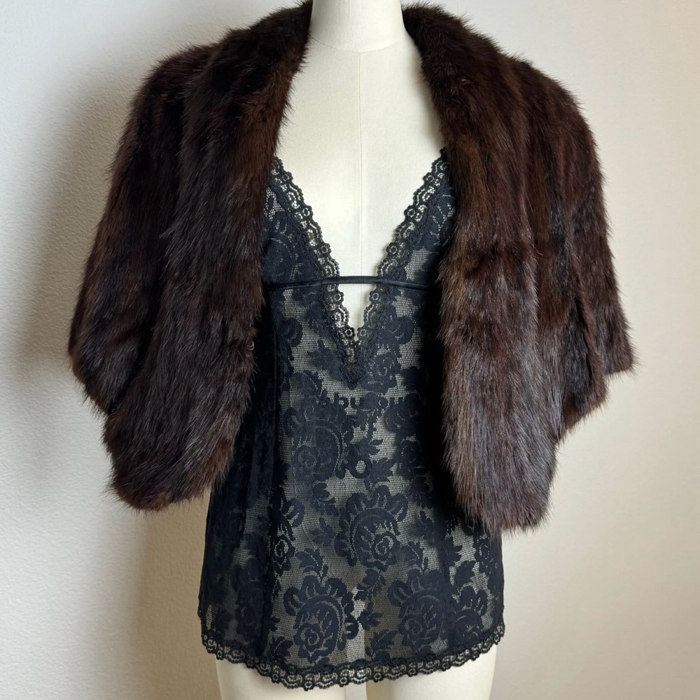 Vintage brown mink stole